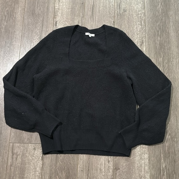 Madewell Melwood Square Neck Pullover Sweater black XL - Picture 7 of 10